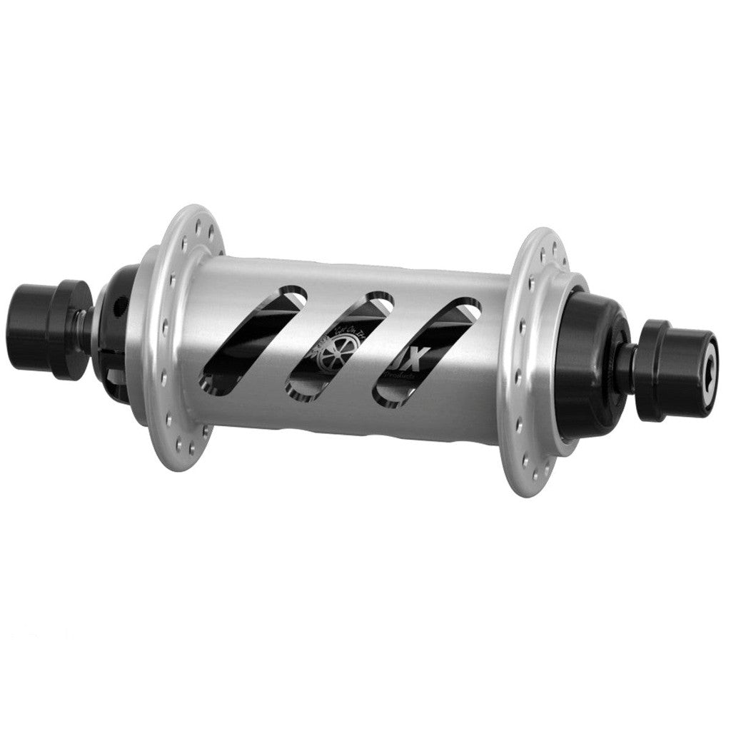 Onyx BMX 100/8mm Bolt-on Helix Front Hub / Clear Ano / 28H