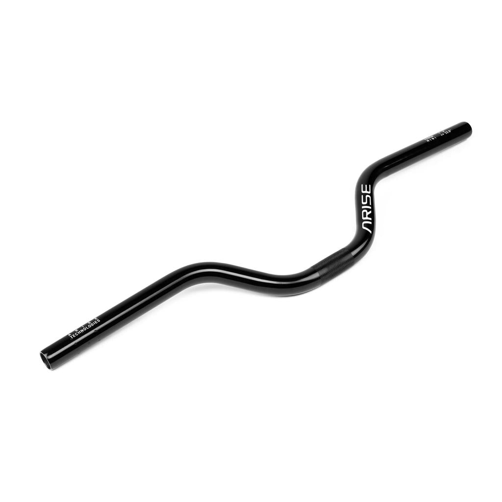 The Arise Xenon Mini Handlebar is a black 6061-T6 alloy riser handlebar with "ARISE" printed on the front, designed to be lightweight and ideal for kids’ bikes.