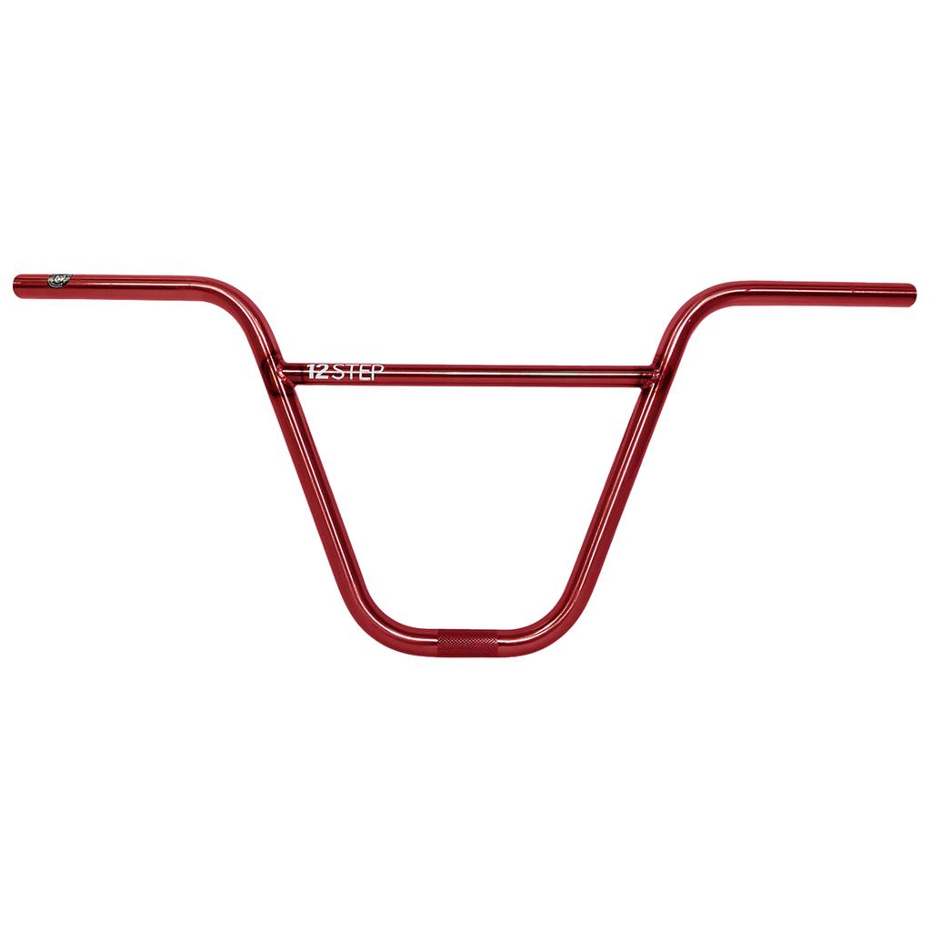 The S&M 12 Step Bars BMX handlebars feature a crossbar and "12 STEP" label, made in the USA, and are shown against a white background.