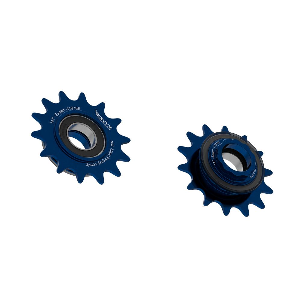 Onyx Expert Hybrid Freehub with Integrated Cog / Anodised Blue / 14T