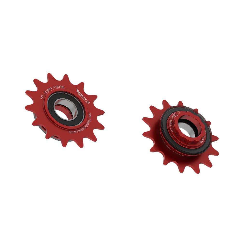 Onyx Expert Hybrid Freehub with Integrated Cog / Anodised Red / 14T