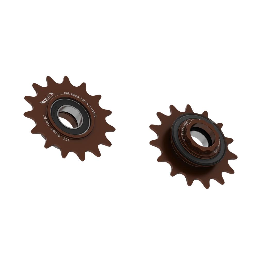 Onyx Expert Hybrid Freehub with Integrated Cog / Anodised Bronze / 15T