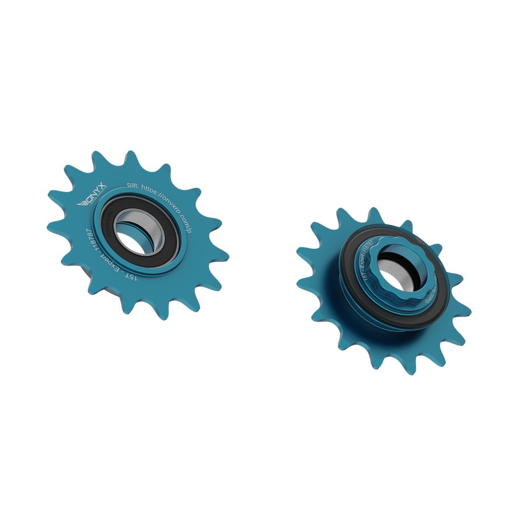 Onyx Expert Hybrid Freehub with Integrated Cog / Anodised Turquoise / 15T