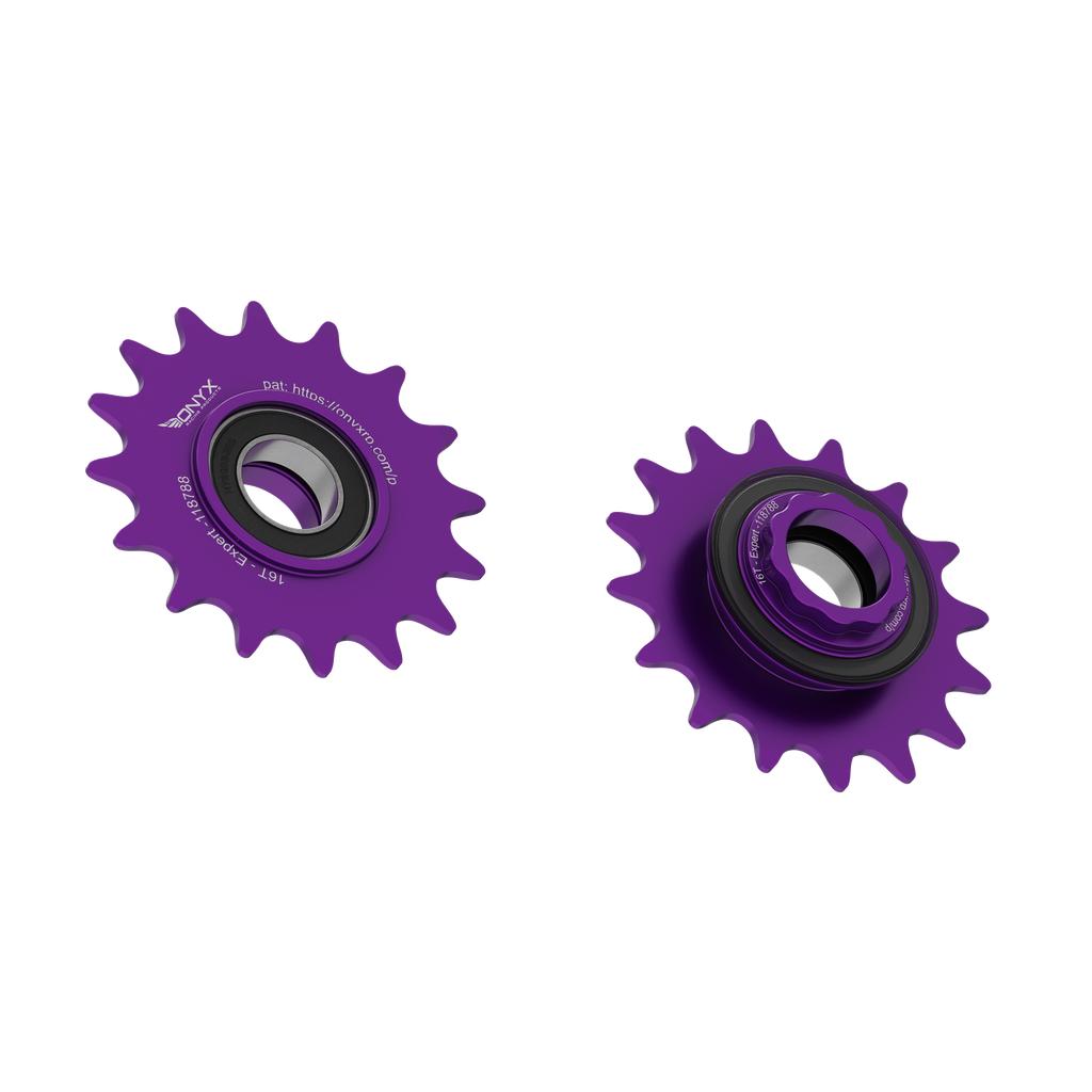 Onyx Expert Hybrid Freehub with Integrated Cog / Anodised Purple / 16T