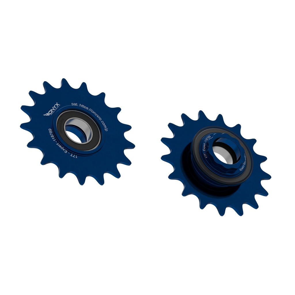 Onyx Expert Hybrid Freehub with Integrated Cog / Anodised Blue / 17T