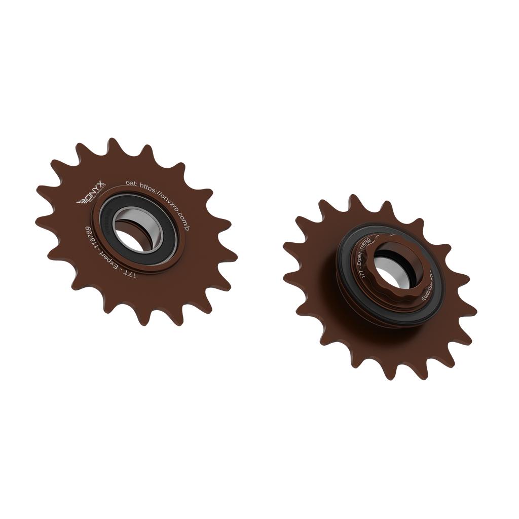 Onyx Expert Hybrid Freehub with Integrated Cog / Anodised Bronze / 17T