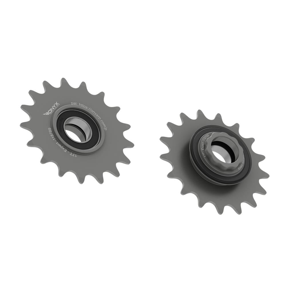 Onyx Expert Hybrid Freehub with Integrated Cog / Anodised Grey / 17T