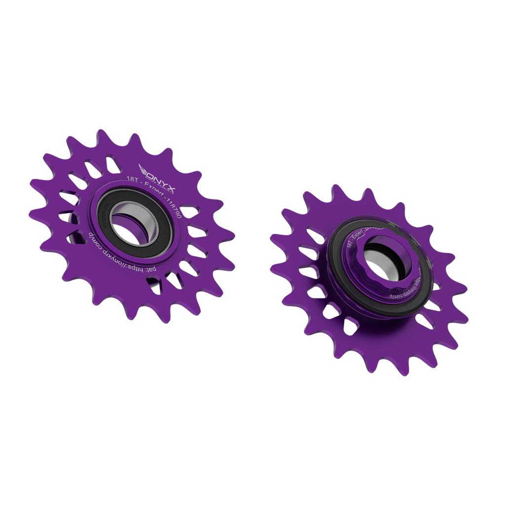 Onyx Expert Hybrid Freehub with Integrated Cog / Anodised Purple / 18T