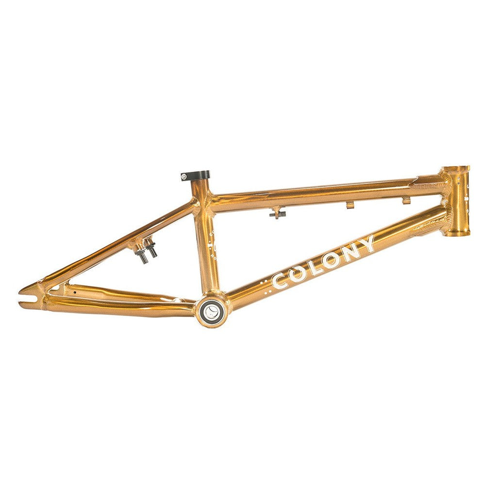 A gold Colony Horizon Alloy 16 Inch frame made of 6061T6 alloy.