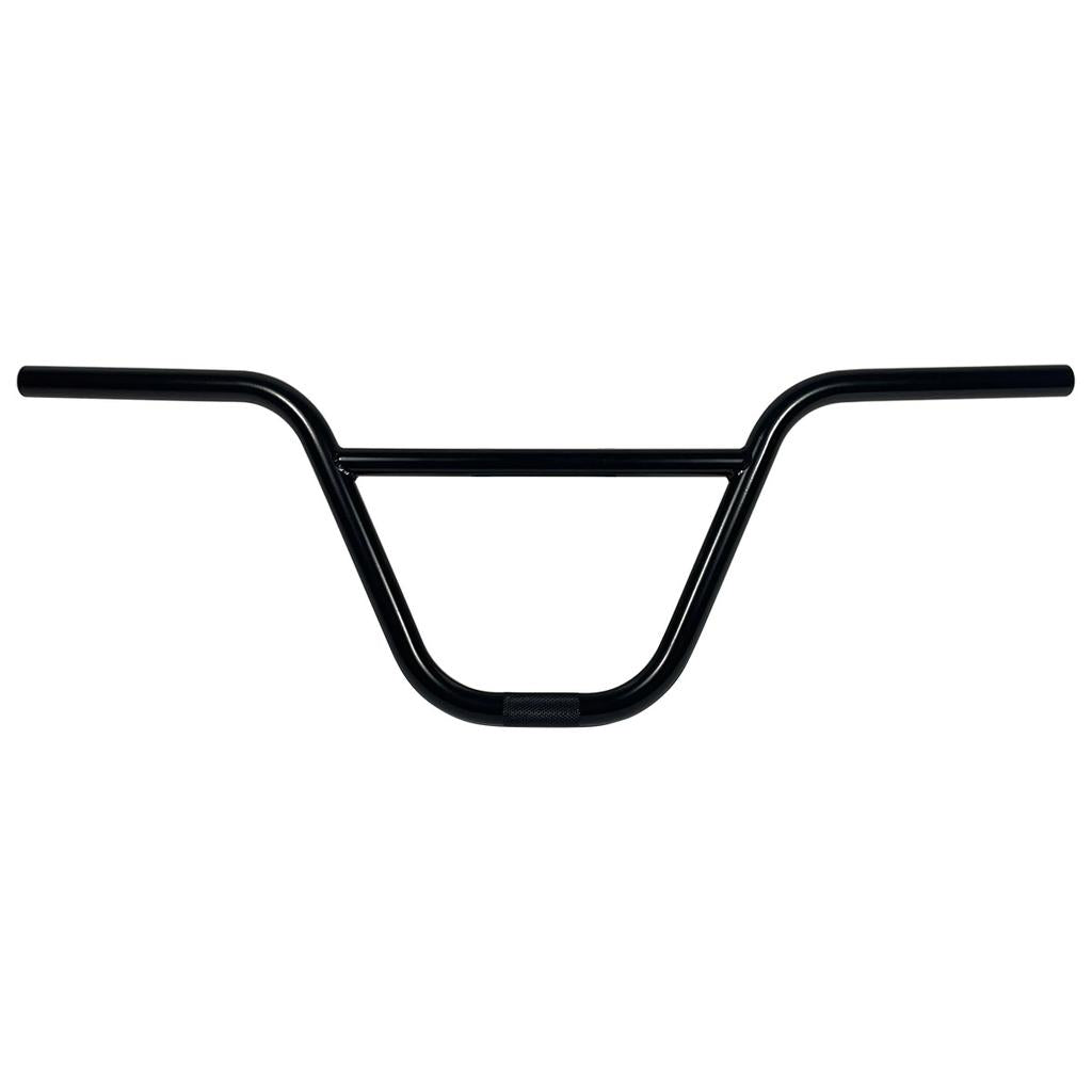 The S&M Rambler (Halahan Bros.) Bars are black BMX handlebars with a sturdy crossbar, made from durable 4130 CrMo tubing, shown against a white background.