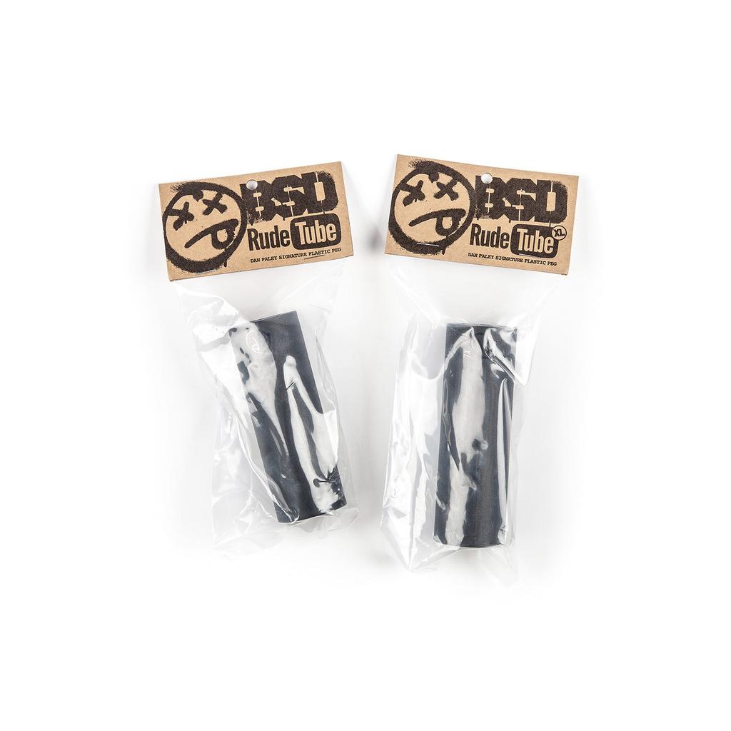 Each BSD Rude Tube XL Plastic Peg is packaged individually in a clear plastic bag with a labeled brown header.