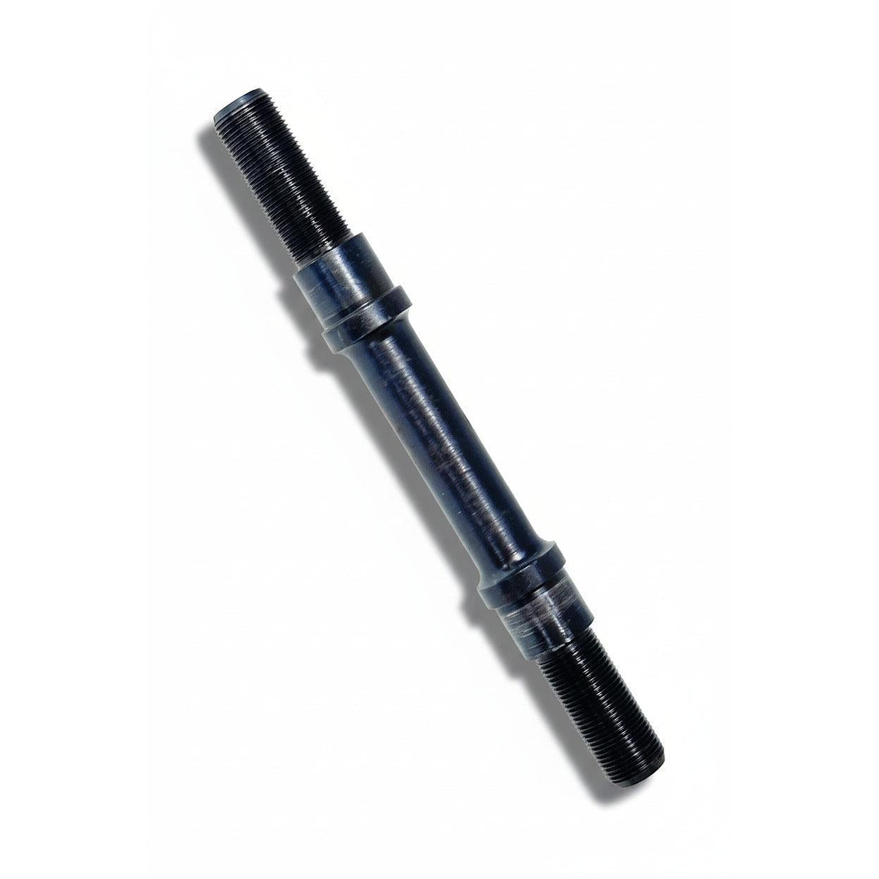 The Profile Hub Axle Front 14mm Cro-Mo (Mini/Elite), featuring threaded ends, appears on a white background.