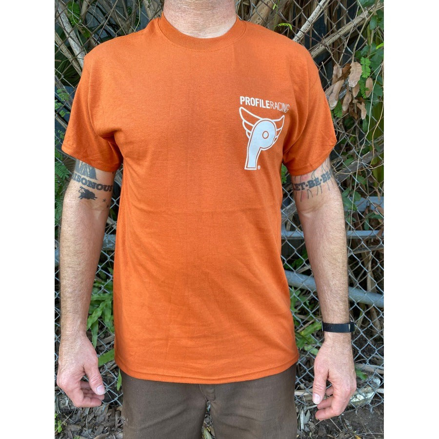 Profile Racing Logo T-Shirt / Orange/White / XXL