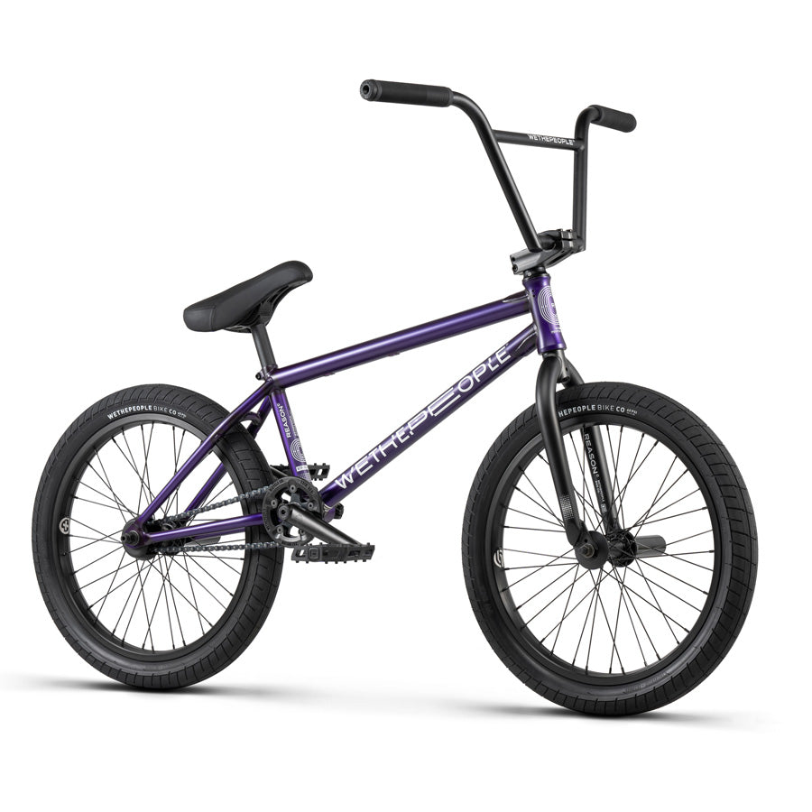 The Wethepeople Reason 20 Inch BMX Bike, an urban warriors' BMX bike, stands out against a clean white background.