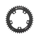 A reasonably priced Promax 5-bolt 104 BCD Chainring on a white background perfect for the BMX race market.