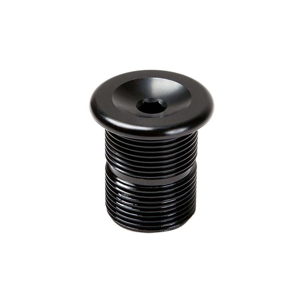 A black metal bolt with a wide, rounded head and threaded shaft, like those found in S&M Race XLT 26 Inch Fork assemblies, is shown against a white background.