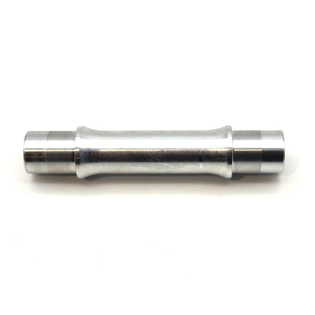 ODYSSEY Vandero Pro Axle: Cylindrical metal part with two wider ends and a narrower center, shown on white background—perfect for axle replacement on the Vandero Pro front hub.