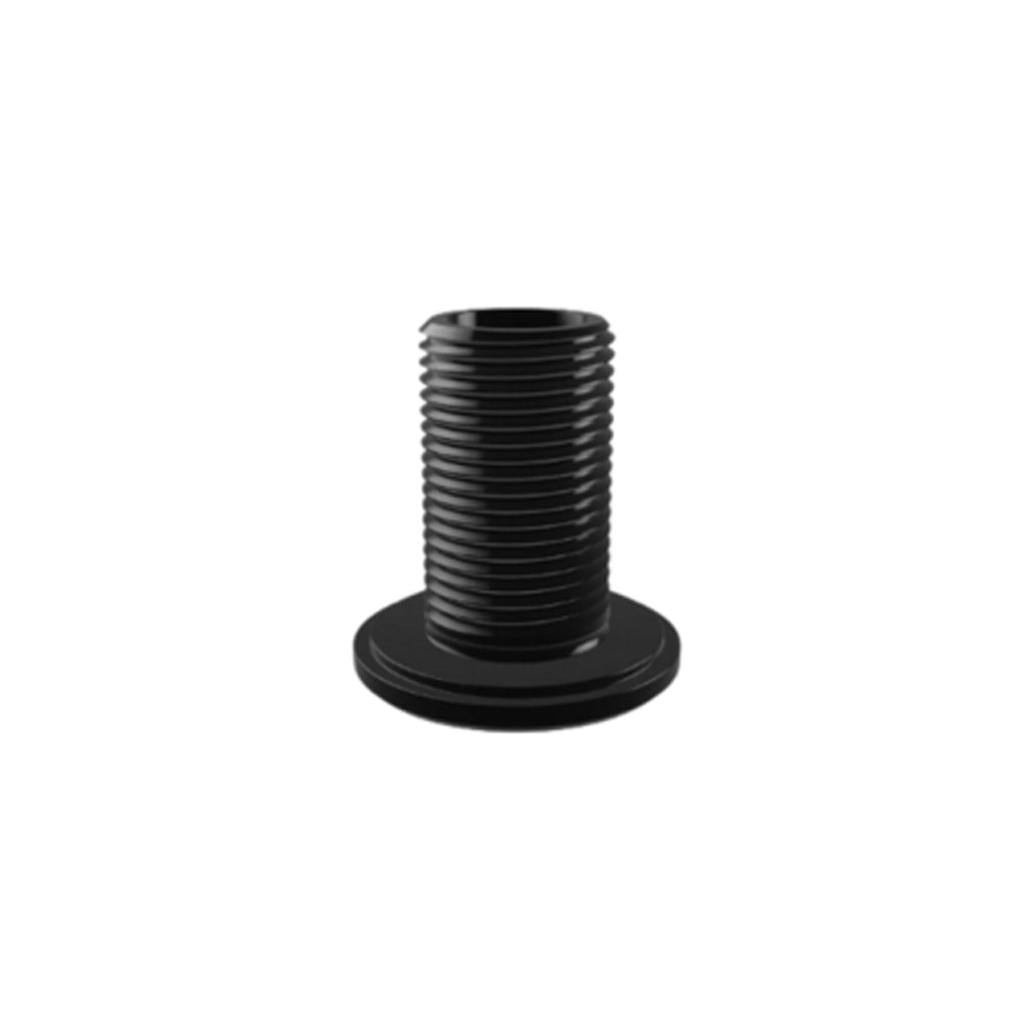 Displayed on a white background, the Arise Terra Fork Preload Bolt (M18) is a black, CNC machined alloy preload bolt with threading and a wide flat base.