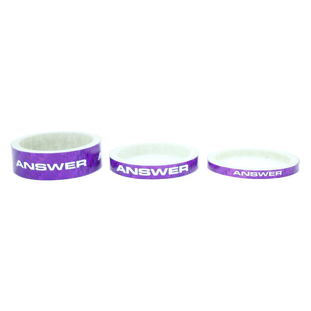 Answer Pro 1-1/8in Carbon Headset Spacer (Set of 3) / Purple