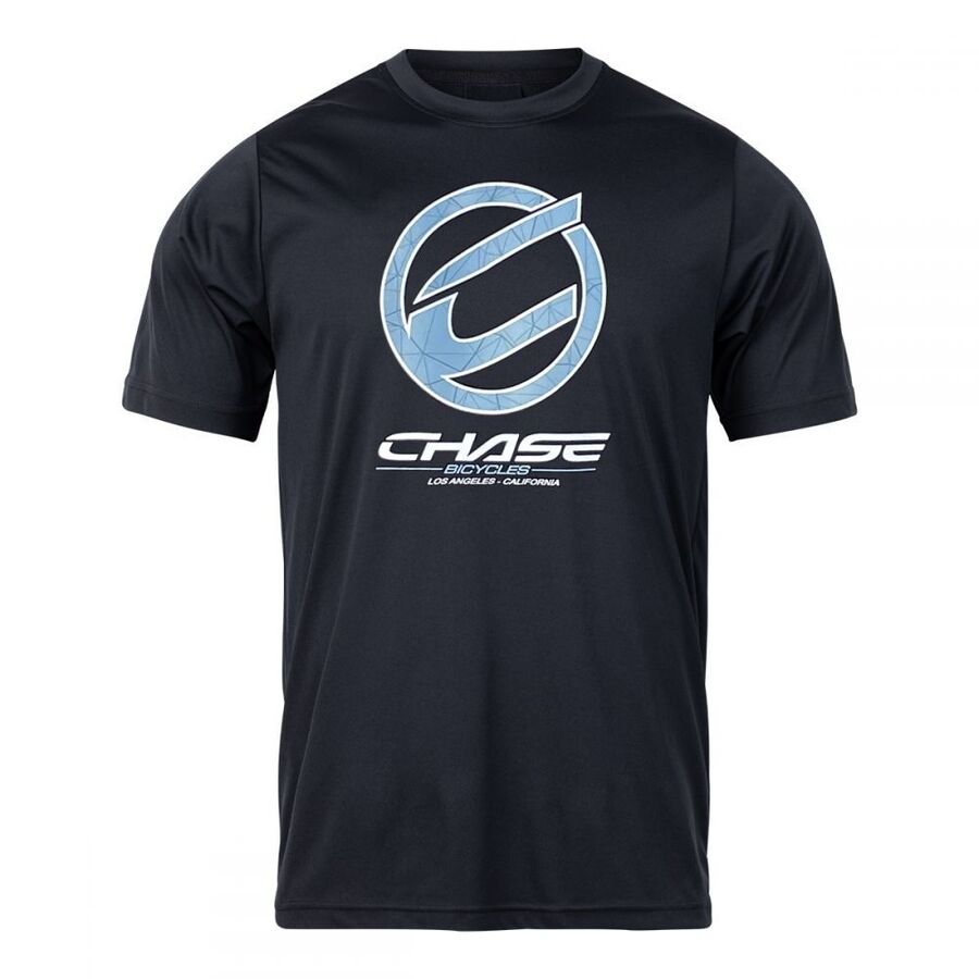 Chase Round Icon T-Shirt / Black/Blue / XXL