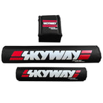 A set of SKYWAY USA Made Retro Pad Set grips proudly showcasing the iconic "SKYWAY" logo, made in the USA.