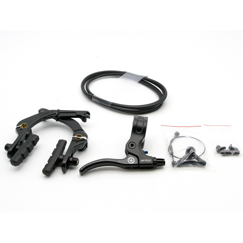 The Salt Geo V2 XL U-Brake Kit includes a moto lever, brake caliper, cable, and small hardware—perfect for upgrading your BMX brake setup.