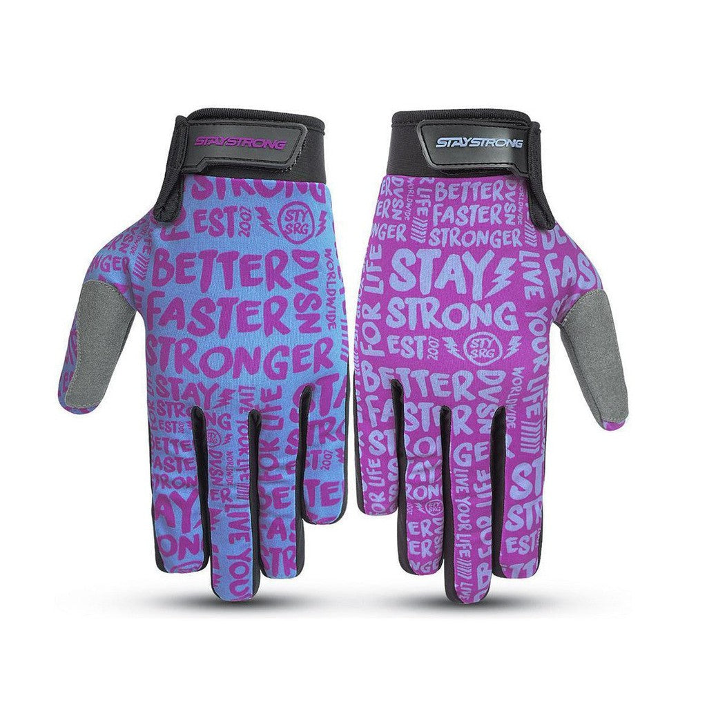 Stay Strong Sketch Glove / Purple-Teal / M