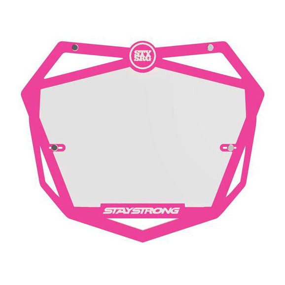Stay Strong Mini 3D Number Plate / Pink