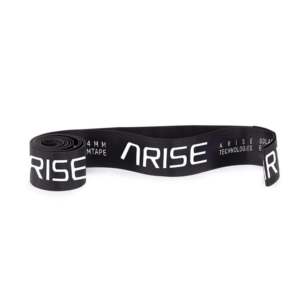 The Arise Clipper 406mm Rim Tape is a rolled black heavy-duty rim tape featuring "ARISE TECHNOLOGIES" and "44MM" printed in white on the surface.