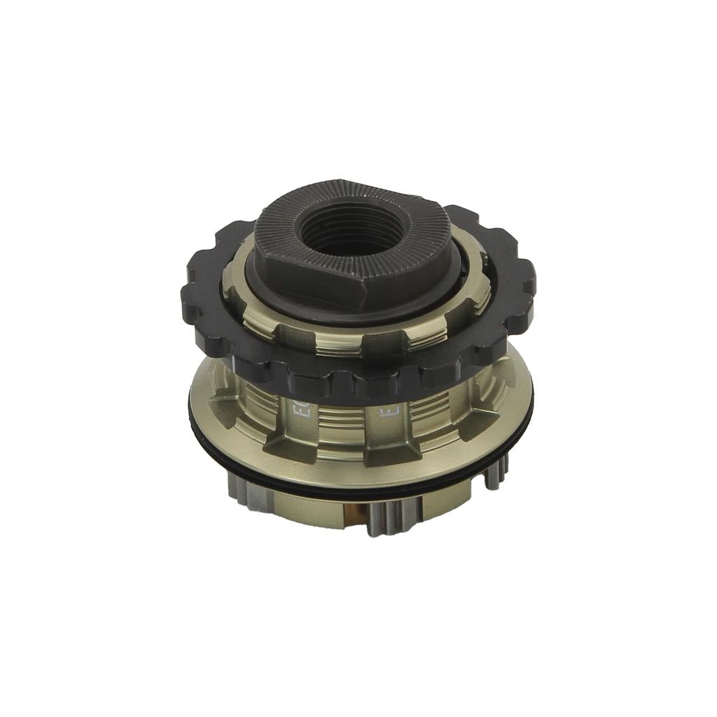 The Eclat Exile Hub Driver is a metal mechanical gear with multiple ridges and a central threaded hole, designed as a 9T driver for cassette hub systems, shown on a white background.