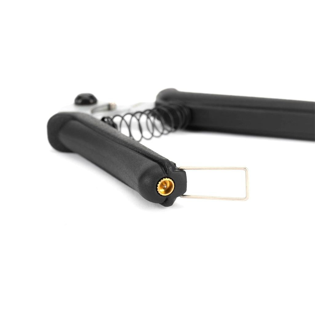 Close-up of the 6MIL CC-01 Cable Cutter with black handles and an industrial steel cutting spring, shown on a white background.