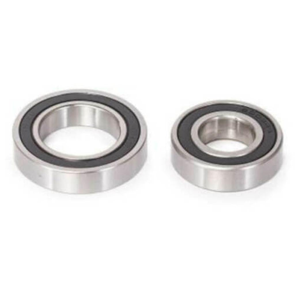 The WETHEPEOPLE Helix V3 Hub Bearing Set includes two metal ball bearings—one large, one small with black seals—perfect as replacement bearings for WETHEPEOPLE rear hubs or Helix V3 hubs.