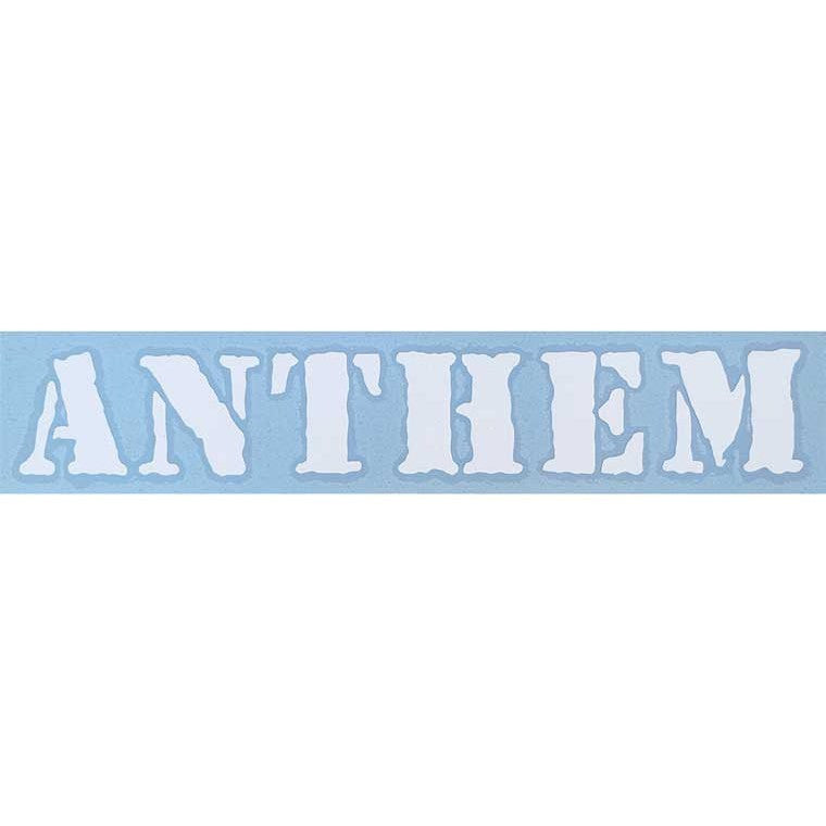 Anthem Die Cut Sticker / White