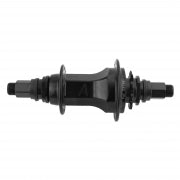 The Alienation Planetary Venus Freecoaster rear BMX hub, complete with axle, cones, and cog, is shown in black against a plain white background.