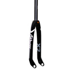 A Box One X2 Carbon Fork with a logo, perfect for BMX racers.