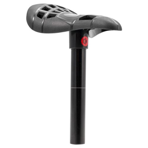 A lightweight Box Two Alloy Seat/Post Combo 22.2 with a red handle.