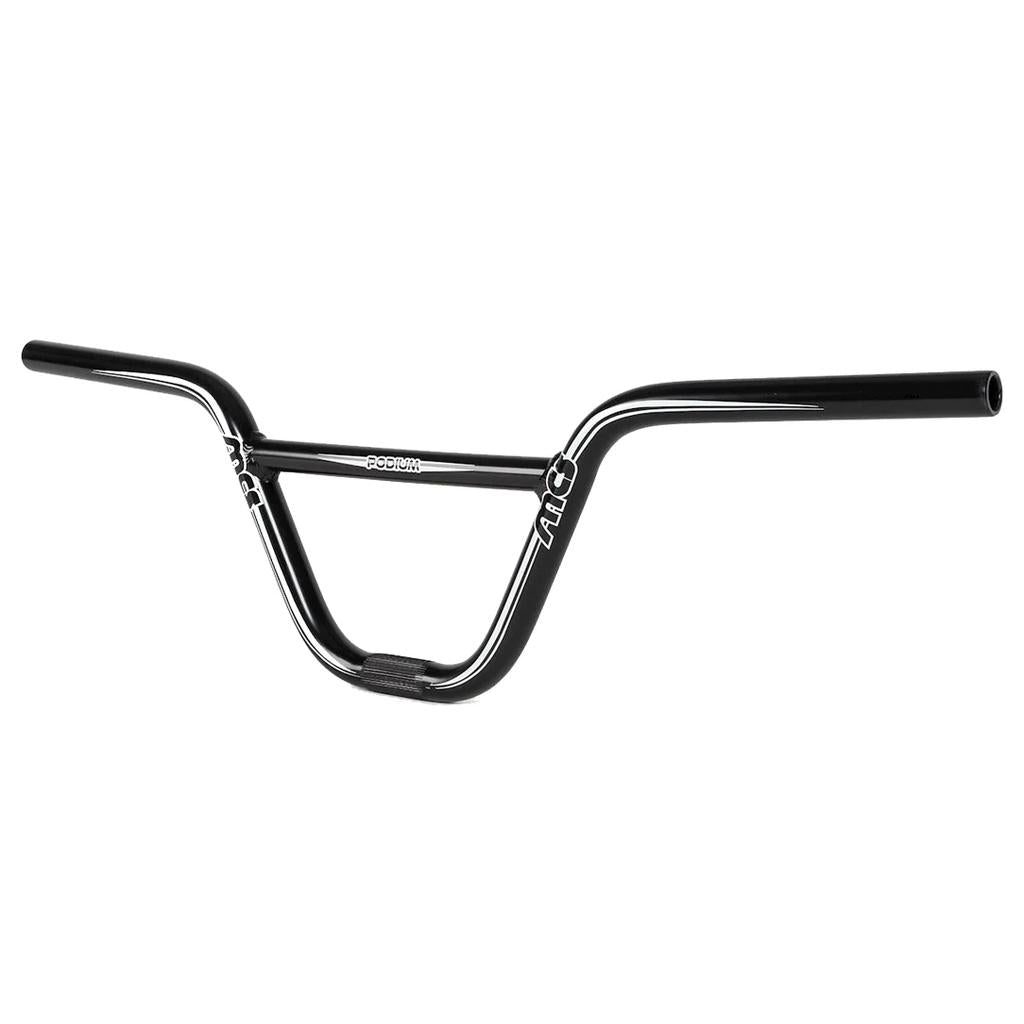 The MCS Podium Bars (22.2mm Clamp) are lightweight alloy BMX handlebars with a crossbar and white logo text, displayed on a plain white background.
