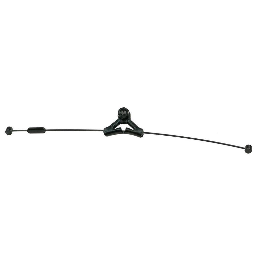 The Salt AM Straddle Cable and Hanger features rubber boots and a metal guide tube, designed to route brake cables on bike brakes or V-brake systems for smooth brake straddle alignment.