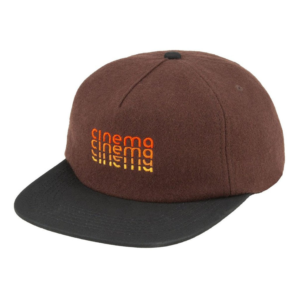Cinema Stack Melton Wool Cap / Brown/Black