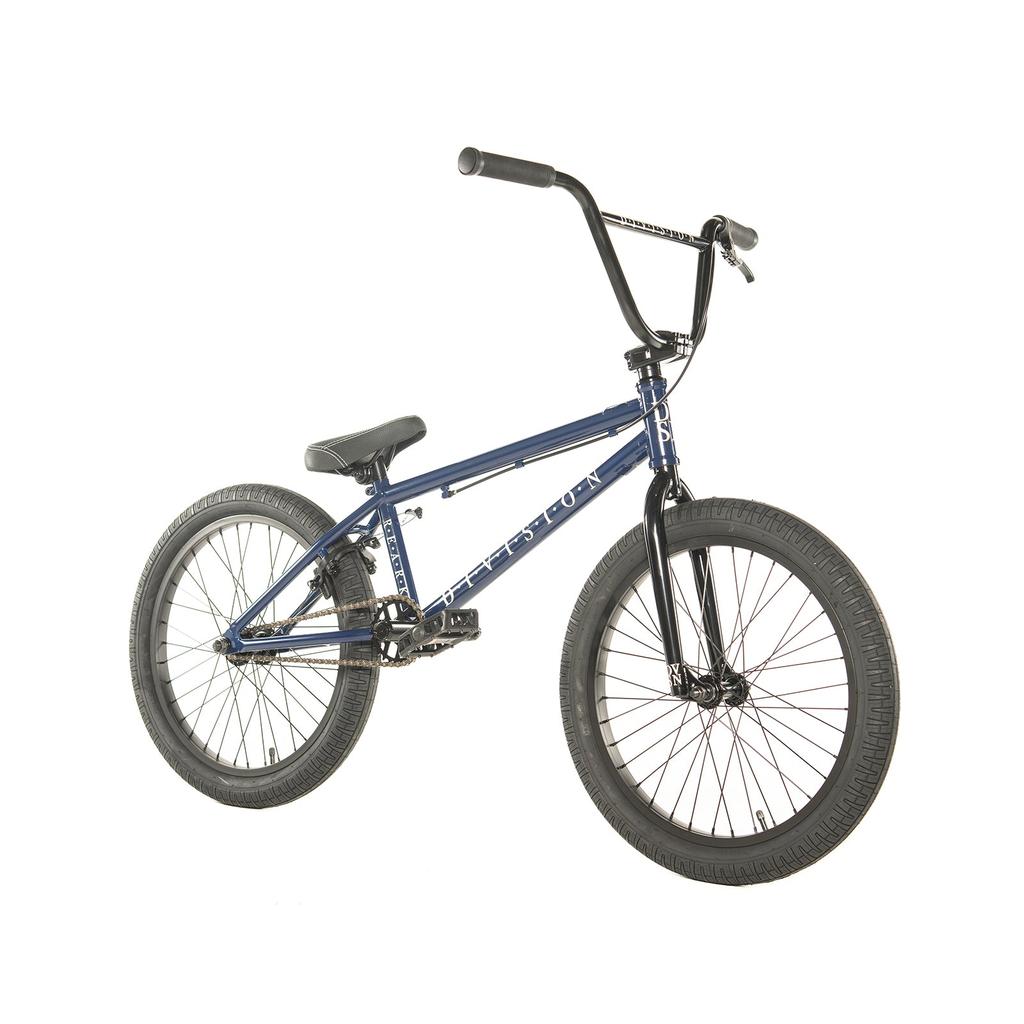 The Division Reark 20 Inch Bike is shown in blue with black tires, pedals, and handlebars against a white background.
