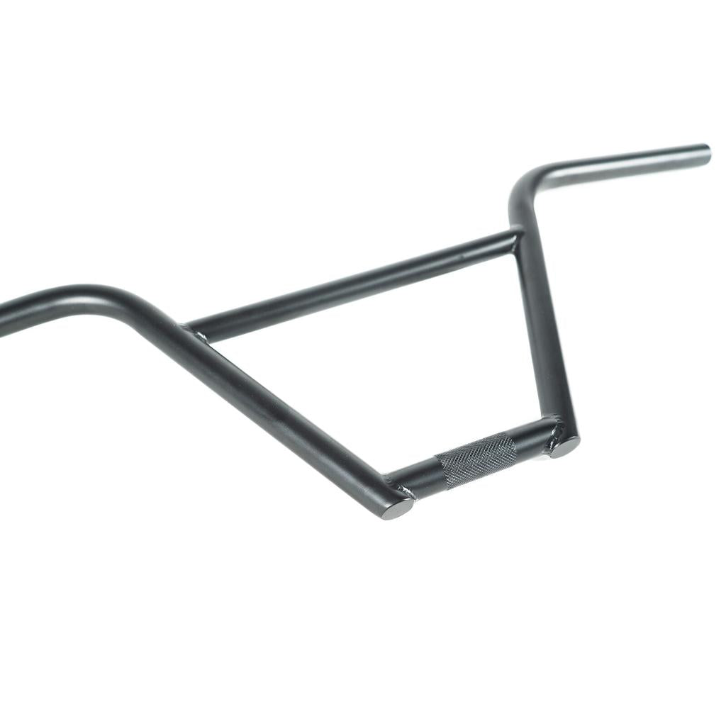 The Family 4WD Bars are black BMX handlebars with a 4-piece design, crossbar, knurled grip section, and durable CrMo construction, shown on a white background.