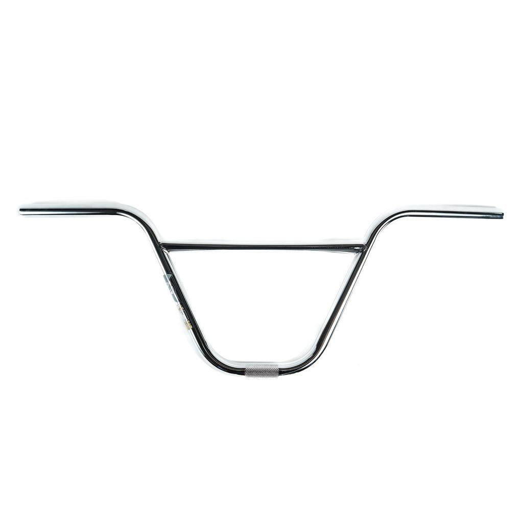 The Colony Guardian Bars are chrome BMX handlebars featuring a crossbar and knurled 4130 chromoly center, shown isolated on a white background.