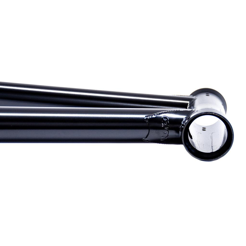 Close-up of the Colony Prisma Frame, featuring a tough CrMo build and street-oriented geometry, with detailed welding visible around the bottom bracket area.