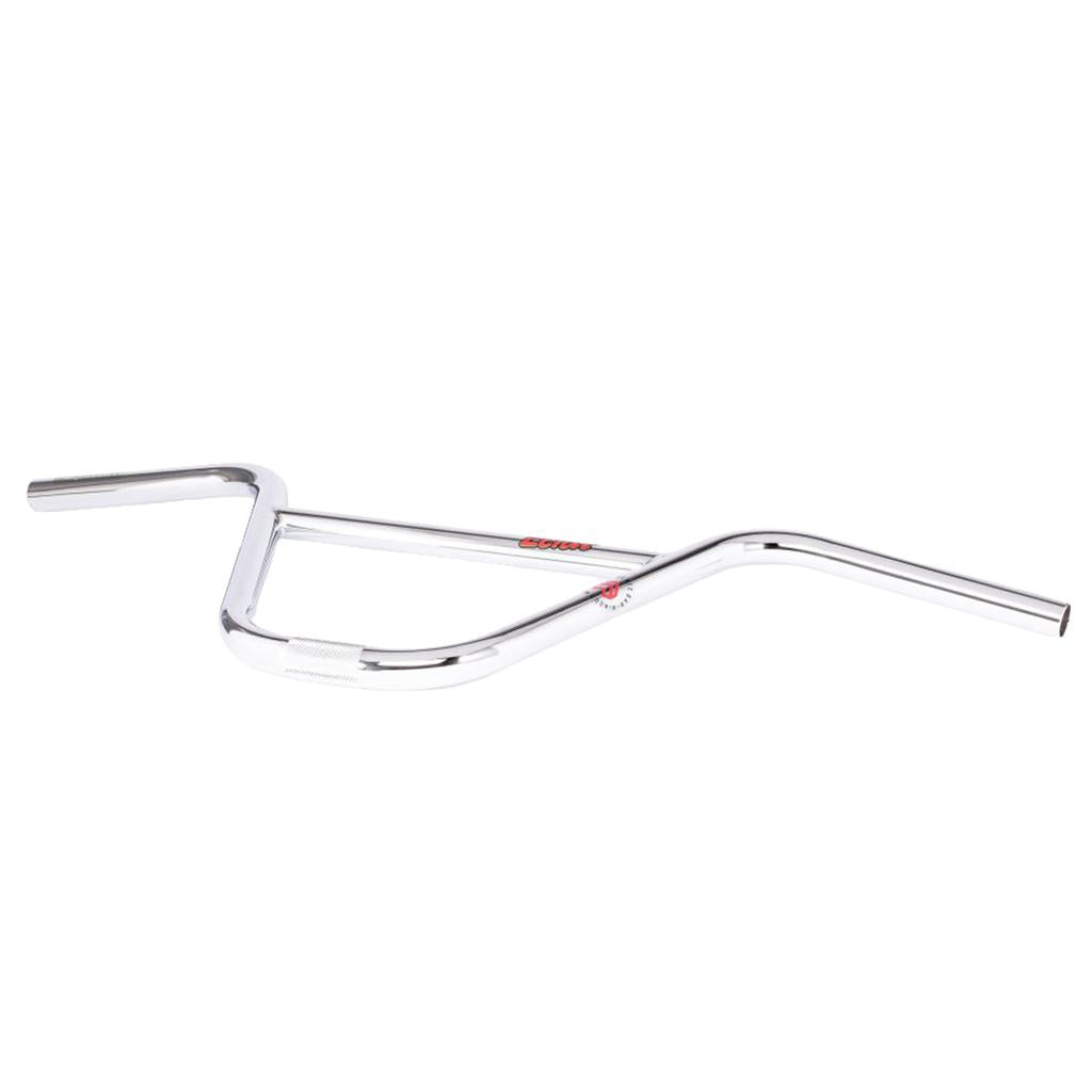 Eclat Chocolate Bars (22.2mm clamp) BMX handlebars with a chrome finish and crossbar, inspired by the Jordan Godwin signature series, displayed on a white background.