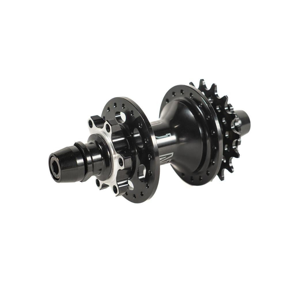 Black 36-hole Colony Wasp Disc Race Front & Rear Cassette Hubset with a disc brake compatible mount.