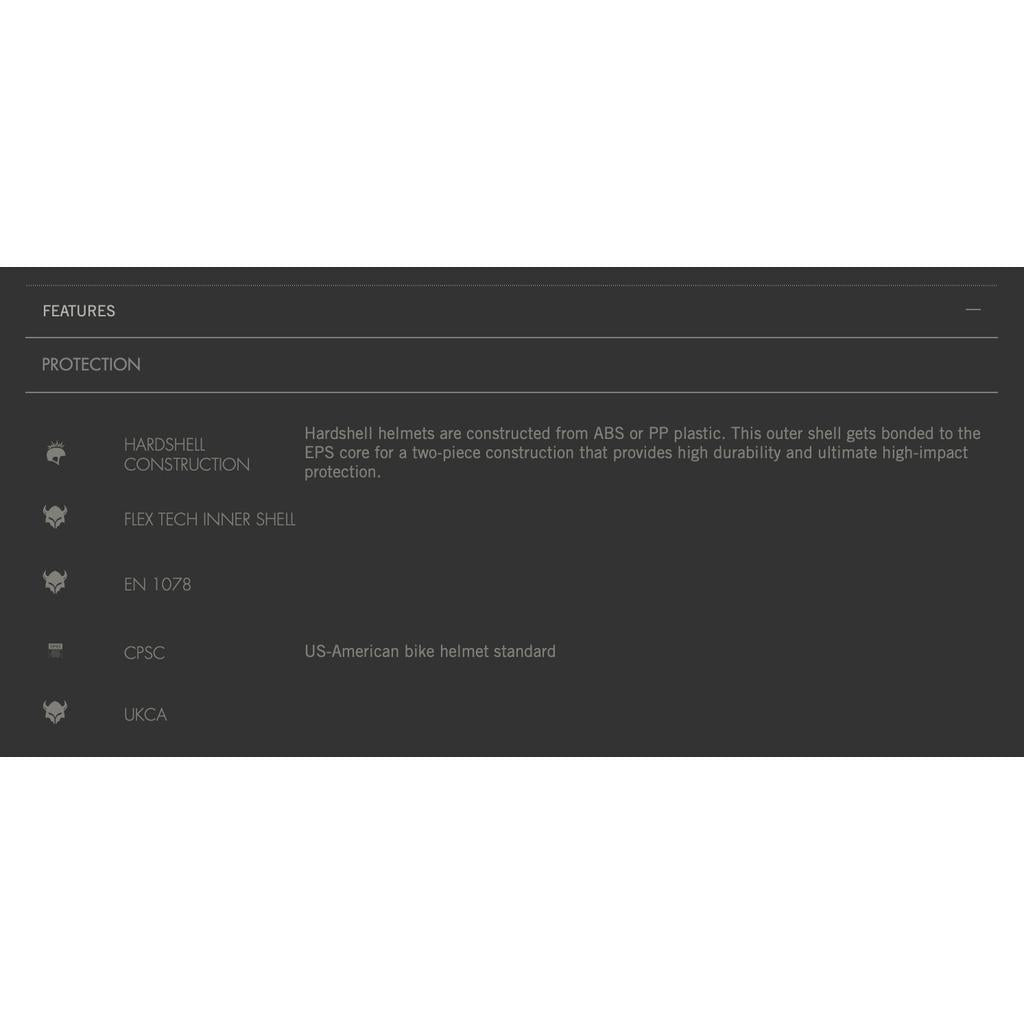 Helmet protection features for the TSG Dawn Flex Full Cut Helmet / White: FlexTech innovation for superior fit, soft-fit comfort liner, durable hardshell construction, meets EN 1078, CPSC & UKCA safety standards.