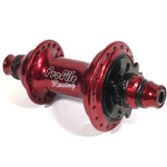 A Profile Elite Rear Cassette Hub and black sprocket, perfect for BMX racing.