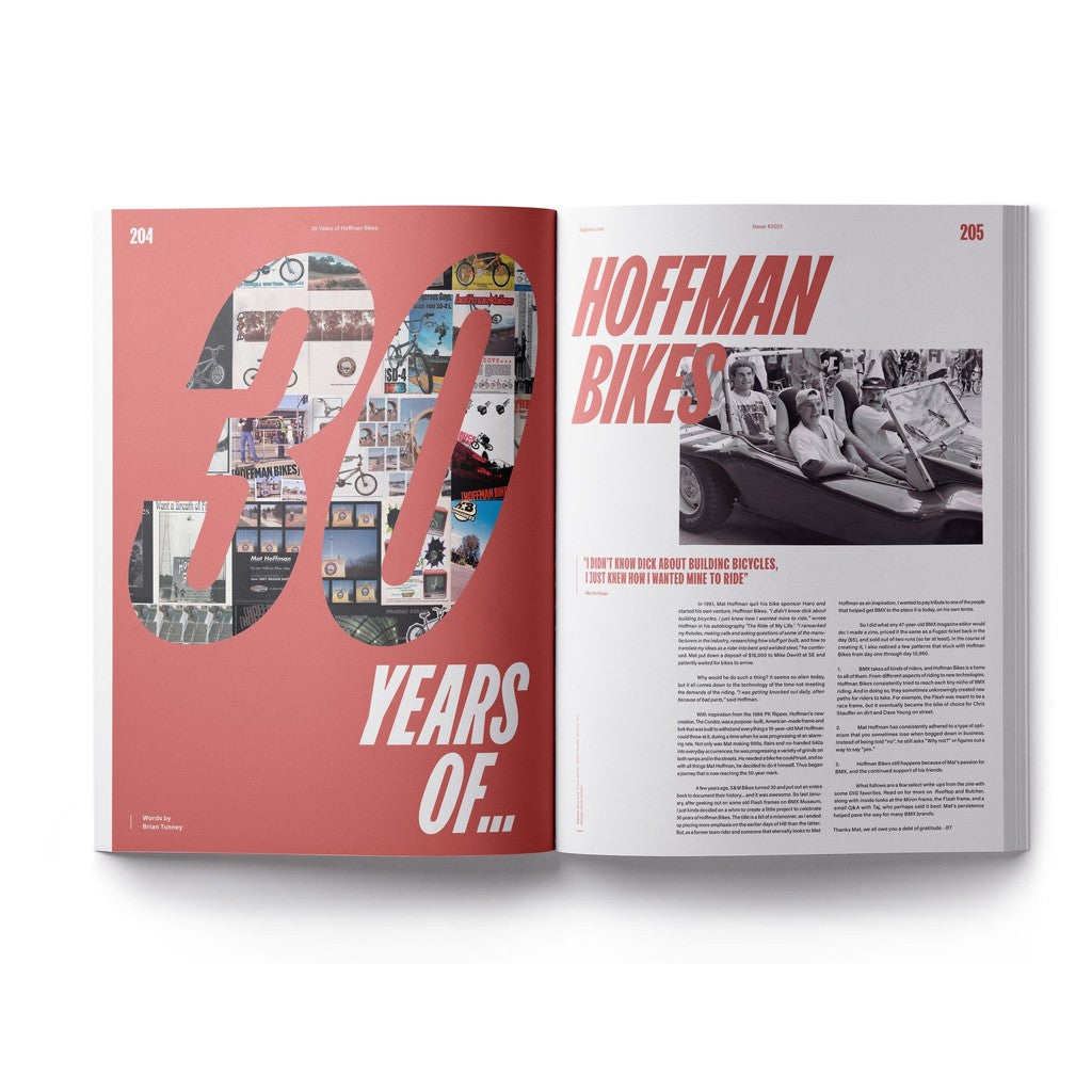 Celebrating 30 years of Hoffman Bikes, this special edition features exclusive coverage of Swampfest and is featured in DIG Book 2021 - Photo Annual.