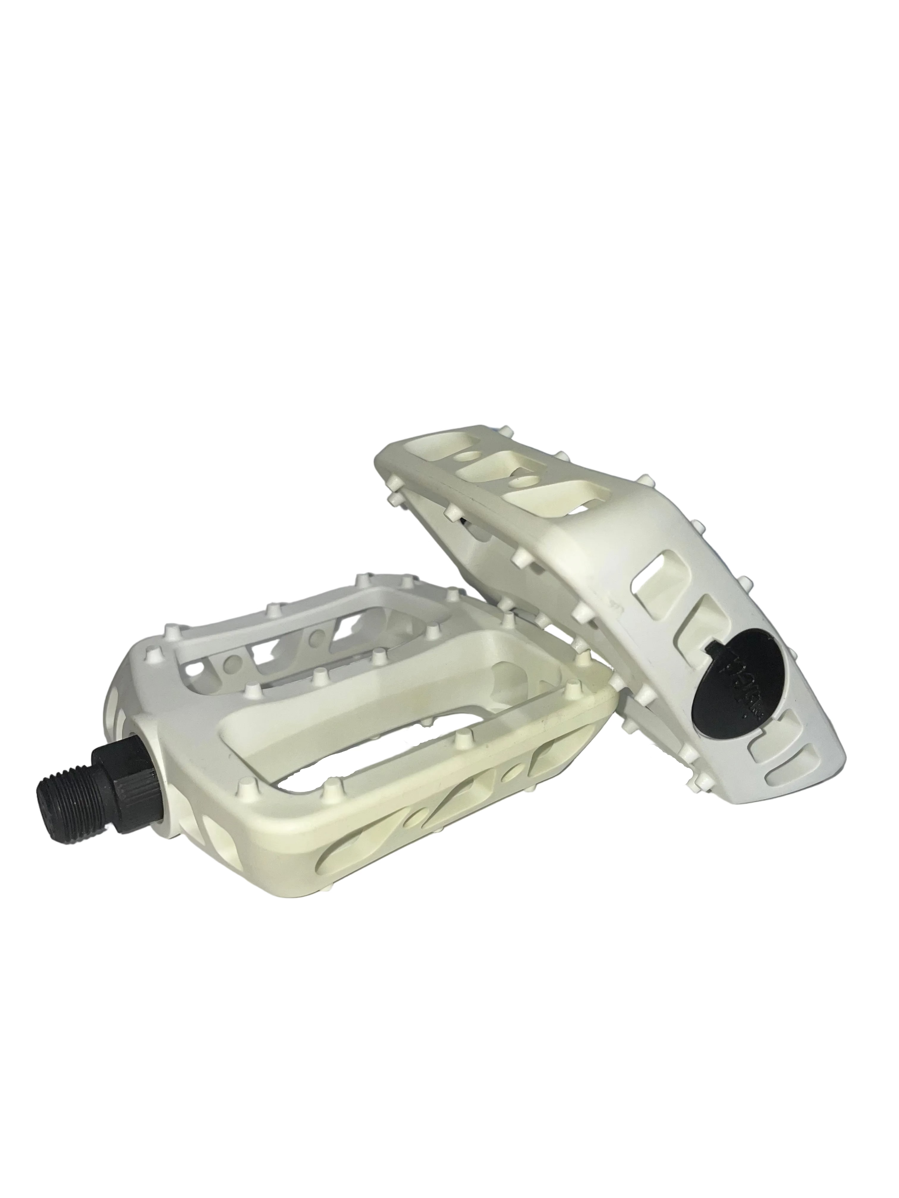 Two Odyssey Twisted Pedal Sun Faded bike pedals, one flat and the other propped up, are displayed against a plain white background.