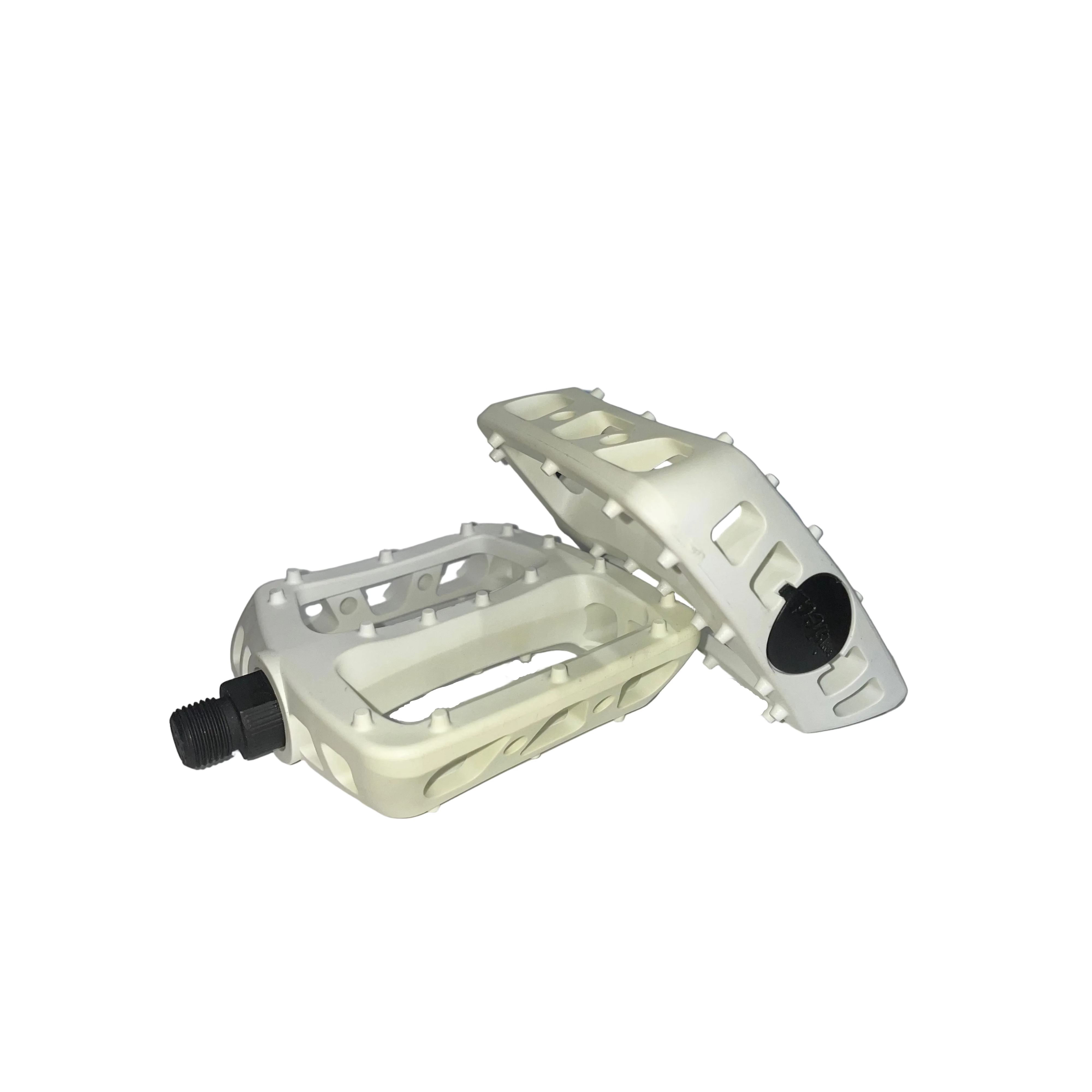 Two Odyssey Twisted Pedal Sun Faded bike pedals, one flat and the other propped up, are displayed against a plain white background.